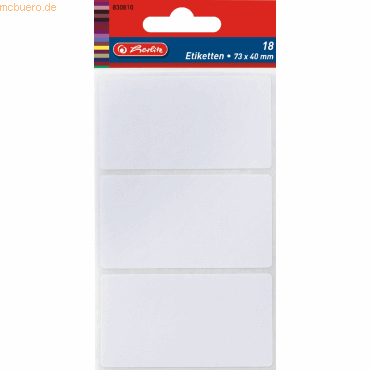 Herlitz Etiketten 36x82mm VE=18 Stück von Herlitz