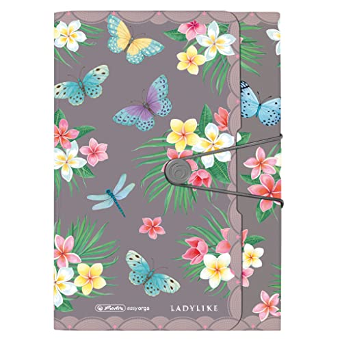 herlitz Fächermappe aus PP, Motiv: Ladylike Butterflies, 1 Stück von Herlitz