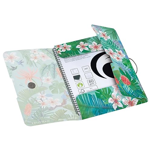 herlitz Gummizugmappe A4 aus PP, Motiv: Ladylike Jungle, 1 Stück von Herlitz