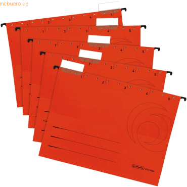 Herlitz Hängemappe 230g/qm rot VE=5 Stück von Herlitz