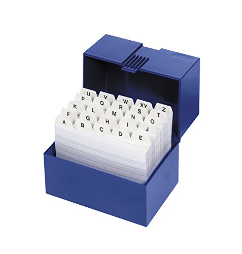 Herlitz Karteikasten / Lernbox / DIN A7 / 100 Karteikarten + Register / blau von Herlitz