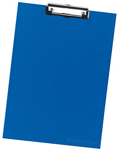 Herlitz Klemmbrett 10842417 A4 blau Kraftpapierbezug Klemm-Mechanik mit Aufhaengeoese von Herlitz