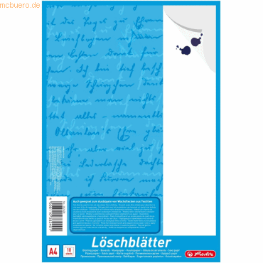 10 x Herlitz LöschblätterA4 10 Blatt weiß 80g/qm von Herlitz