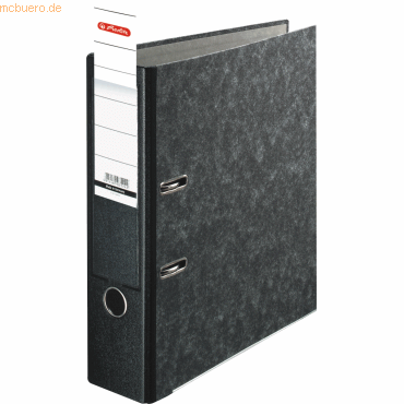 Herlitz Ordner A4 maX.file nature pocket Wolkenmarmor 80mm schwarz von Herlitz