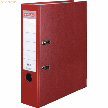 Herlitz Ordner Kunststoff A4 maX.file protect 80mm rot von Herlitz