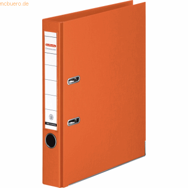 Herlitz Ordner Kunststoff A4 maX.file protect plus 50mm orange von Herlitz