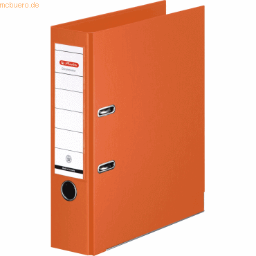 Herlitz Ordner Kunststoff A4 maX.file protect plus 80mm orange von Herlitz