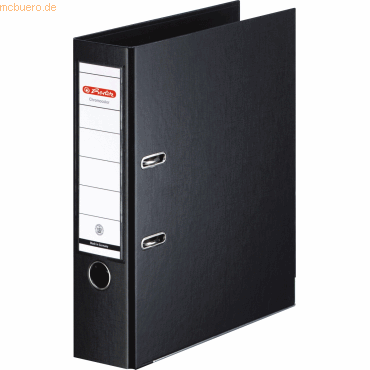 Herlitz Ordner Kunststoff A4 maX.file protect plus 80mm schwarz von Herlitz