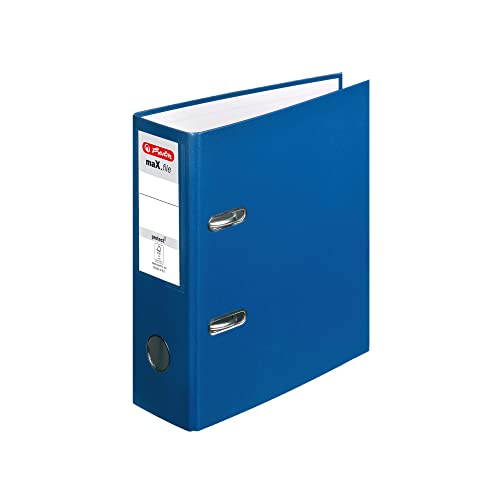 Herlitz Ordner Kunststoff A5 hoch 75mm blau von Herlitz