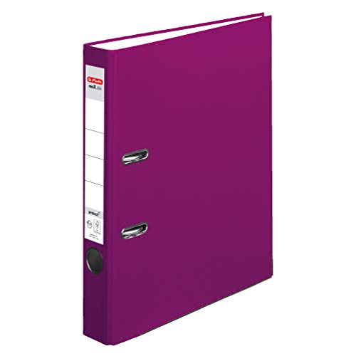 Herlitz Ordner maX.file protect A4 (5 cm mit Einsteckrückenschild) (beere | 5er Pack) von Herlitz