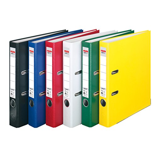 Herlitz Ordner maX.file protect A4 (5cm mit Einsteckrückenschild) (Sortiert | 6er Pack) von Herlitz