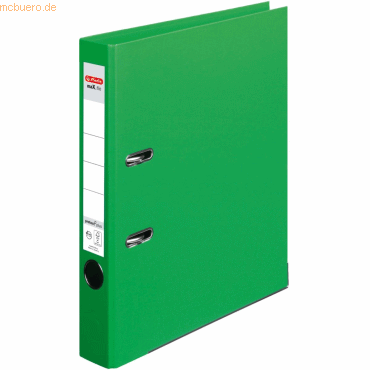 10 x Herlitz Ordner protect+ Kunststoff (PP) A4 5cm hellgrün maX.file von Herlitz