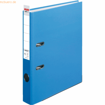 Herlitz Ordner protect Kunststoff (PP) A4 5cm aqua maX.file von Herlitz