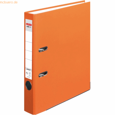 Herlitz Ordner protect Kunststoff (PP) A4 5cm orange VE=5 Stück maX.fi von Herlitz