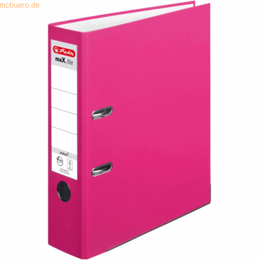 Herlitz Ordner protect Kunststoff (PP) A4 8cm pink maX.file von Herlitz