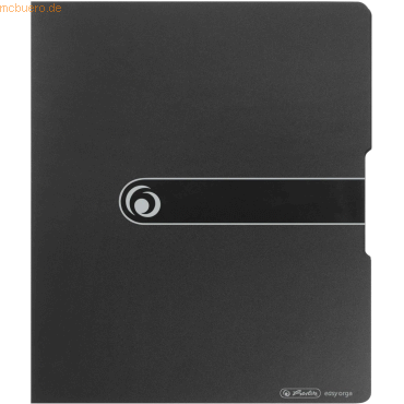 Herlitz Ringbuch A4 2 Ringe PP 25mm schwarz opak to go von Herlitz