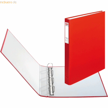 Herlitz Ringbuch A4 PP 4 Ringe rot von Herlitz