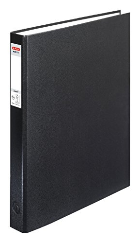 Herlitz Ringbuch maX.file pRotect A4, 1 Stück, 2-Ring-Kombi-Mechanik, 25 mm Füllhöhe, schwarz von Herlitz