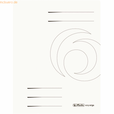 5 x Herlitz Schnellhefter A4 355g/qm weiß von Herlitz