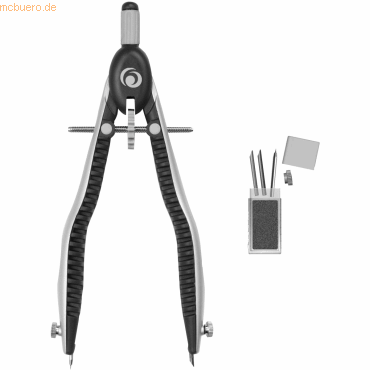 Herlitz Schnellverstellzirkel mypen schwarz/grau von Herlitz