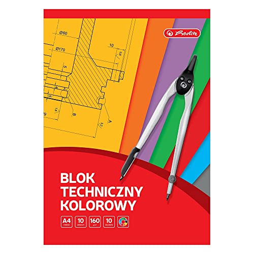 Herlitz Technischer Block A4, 10 Blatt, bunt von Herlitz