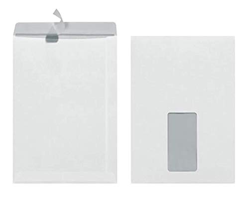 Herlitz Versandtasche C5 90 g Haftklebend mit Fenster, mit Innendruck in Folienpackung, eingeschweißt, weiß (C5, 3) von Herlitz