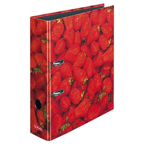 Ordner maX.file A4 8cm Erdbeeren Pck/2ST von Herlitz