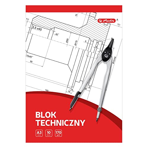 Technischer Block A3, weiß, 10 Blatt von Herlitz