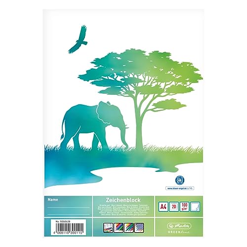 Zeichenblock A4 GREENline Elefant 20 Blatt von Herlitz