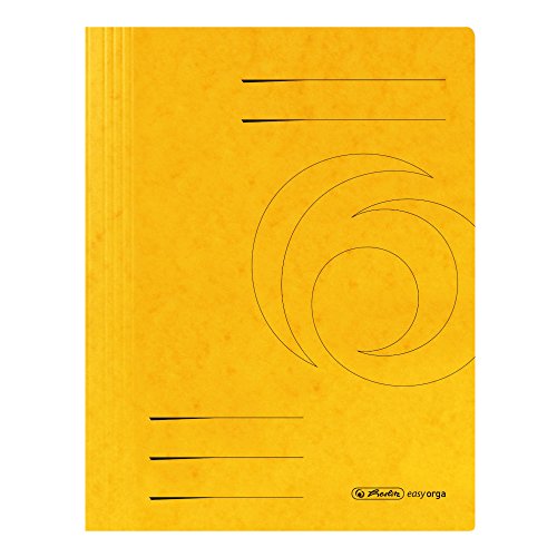 herlitz 10903011 Spiralhefter A4 Quality, gelb, kaufmännische Heftung, 25 Stück von Herlitz