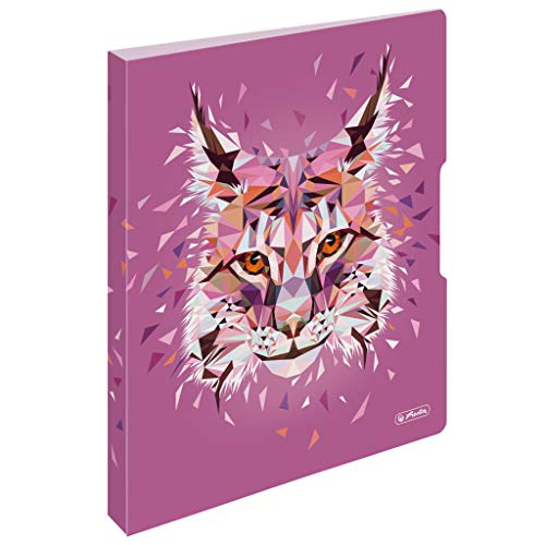 herlitz 50027330 Ringbuch A4, 2 Ringe, 16mm, Motiv: Wild Animals Luchs, 1 Stück von Herlitz