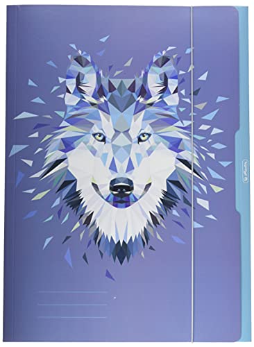 herlitz 50027989 Sammelmappe, A3, Motiv: Wild Animals Wolf, 1 Stück von Herlitz