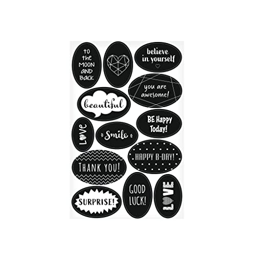 herlitz 50040308 selbstklebende Deko-Sticker Just Black, FSC, 10 x 3 Bogen von Herlitz