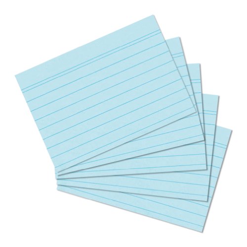 Herlitz 10836187 Karteikarte A5 liniert, blau, 100 Stück, Papier, 2 von Herlitz