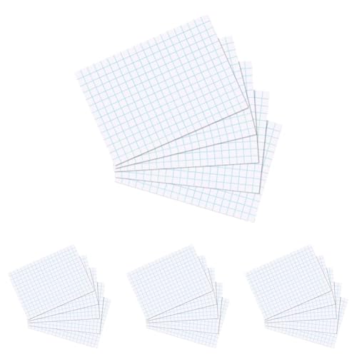 herlitz Karteikarte A6, kariert, weiß, 100 Stück (Packung mit 4) von Herlitz