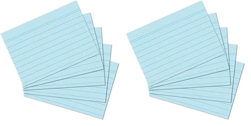 herlitz Karteikarte A6, liniert, blau, 100 Stück (Packung mit 2) von Herlitz