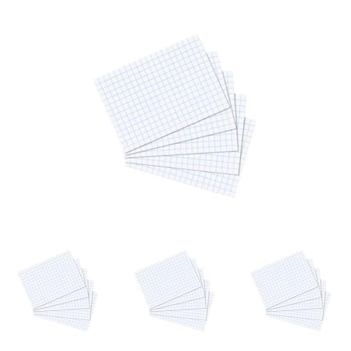 herlitz Karteikarte A7, kariert, weiß, 100 Stück (Packung mit 4) von Herlitz