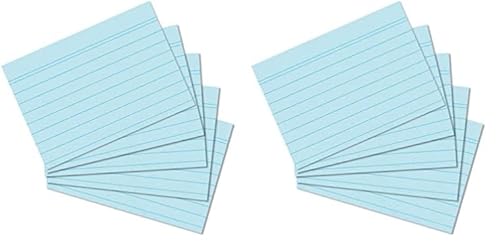 herlitz Karteikarte A7, liniert, blau, 100 Stück (Packung mit 2) von Herlitz