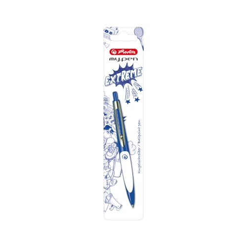 herlitz Kugelschreiber my.pen, blau/weiß, 1 Stück von Herlitz