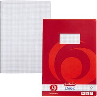 herlitz Schulheft x.book Lineatur 40 kariert DIN A4 Rand rundum, 16 Blatt von Herlitz