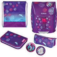 herlitz Schulranzen-Set FiloLight Plus Sea Bubbles Kunstfaser lila von Herlitz