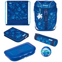 herlitz Schulranzen-Set SoftLight Plus GREENline Deep Sea Kunstfaser blau von Herlitz