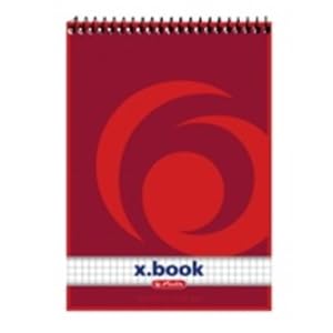 herlitz Spiralnotizblock x.book, DIN A5, 50 Blatt, kariert VE=3 von Herlitz