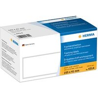 1.000 HERMA Frankieretiketten 4314 weiß 164,0 x 41,0 mm von Herma