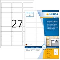 1.080 HERMA wetterfeste Folienetiketten 4594 weiß 63,5 x 29,6 mm von Herma