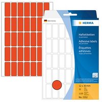 1.120 HERMA Etiketten 2352 rot 30,0 x 12,0 mm von Herma