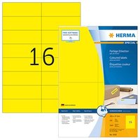 1.600 HERMA Etiketten 4256 gelb 105,0 x 37,0 mm von Herma