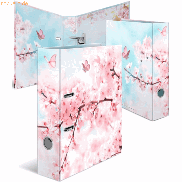 10 x HERMA Motiv-Ordner A4 7cm Cherry Blossom von Herma