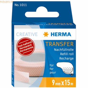 10 x HERMA Nachfüllrolle Transfer-Klebespender fest haftend 15m von Herma