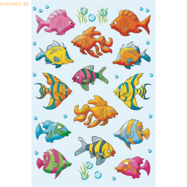 10 x HERMA Schmucketiketten Decor Fische VE=3 Blatt von Herma